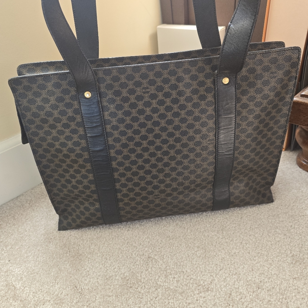 Celine Black and Brown Tote Bag - Picture 5 of 9